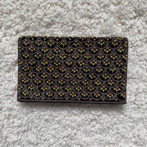 Sweet Vintage 1950’s Beaded Velour Evening Clutch. Good condition.